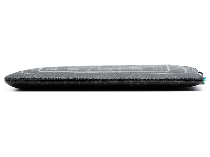 Clutch iPad Louis Vuitton Monogram Eclipse Flash Fragment nera Nero - vista 3