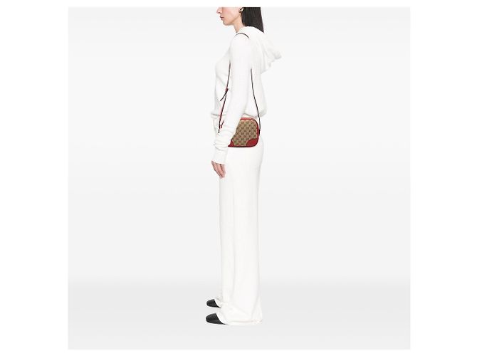 Borsa a tracolla Gucci GG Canvas beige Bree - vista 7