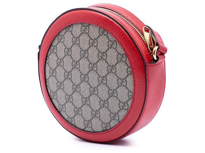 Borsa a tracolla rotonda Gucci GG Supreme Apple beige - vista 2