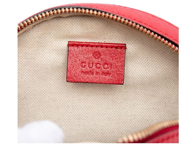 Borsa a tracolla rotonda Gucci GG Supreme Apple beige - vista 6
