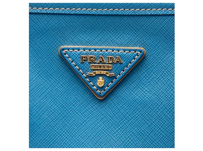 Borsa Tote di Lusso Saffiano blu Prada - vista 5