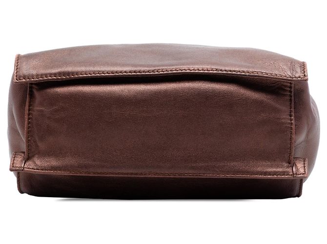 Borsa a tracolla Prada Metallic Nappa con struttura marrone - vista 3