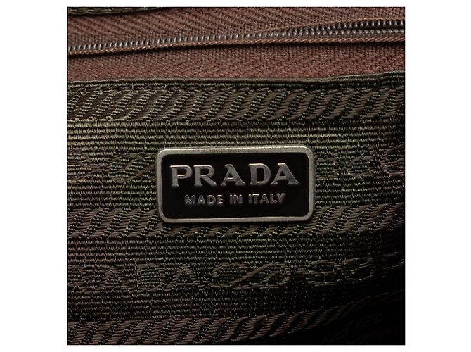 Borsa a tracolla Prada Metallic Nappa con struttura marrone - vista 5