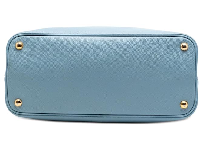 Borsa Prada Medium Bicolor Saffiano Cuir blu - vista 3