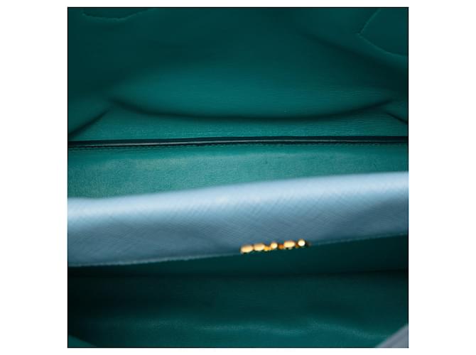 Borsa Prada Medium Bicolor Saffiano Cuir blu - vista 4