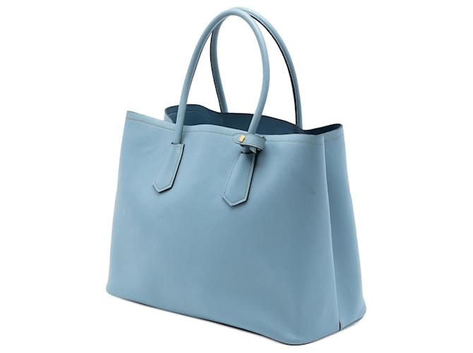 Borsa Double Saffiano Large blu Prada - vista 2