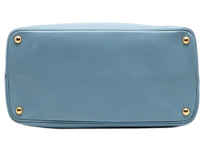 Borsa Double Saffiano Large blu Prada - vista 3