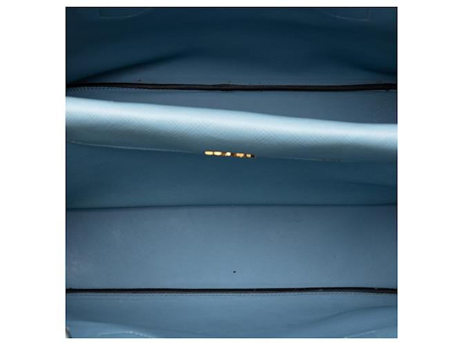 Borsa Double Saffiano Large blu Prada - vista 4
