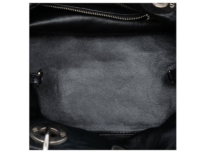 Lady Dior Soft Handtasche aus gewebtem schwarzem Kalbsleder, Größe Medium - Ansicht 4