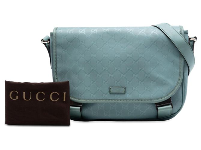 Borsa a tracolla Gucci GG Imprime blu - vista 7