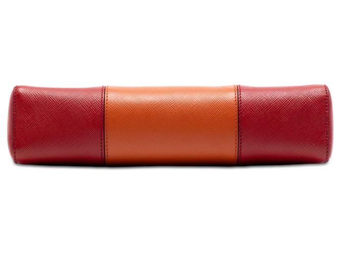 Prada Bicolor Saffiano Lux Crossbody-Tasche rot - Ansicht 3