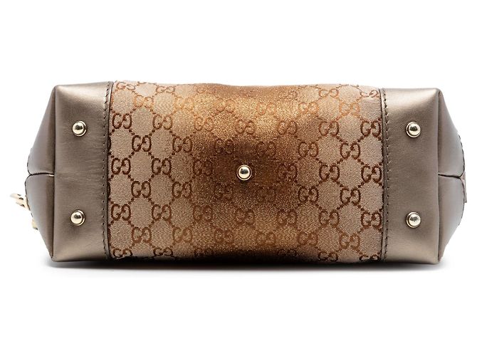 Borsa Gucci GG Lurex Heart Bit marrone - vista 3