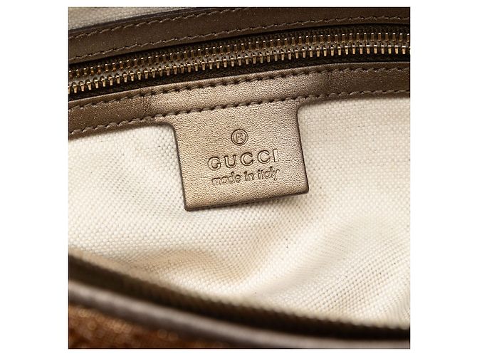 Borsa Gucci GG Lurex Heart Bit marrone - vista 5