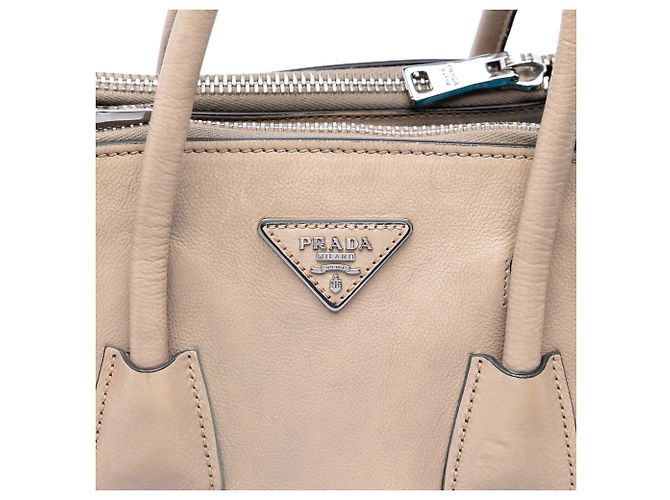 Borsa Prada Small Glace Calf Twin Pocket Beige - vista 5