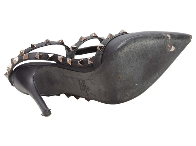 Valentino Garavani Décolleté Valentino Rockstud a punta neri Taglia 37 Nero - vista 5