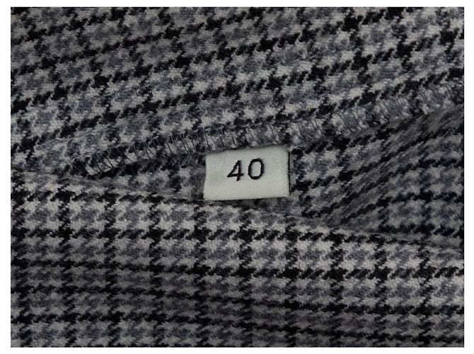Abito a maniche lunghe Fendi Houndstooth bianco e nero Taglia IT 40 - vista 7