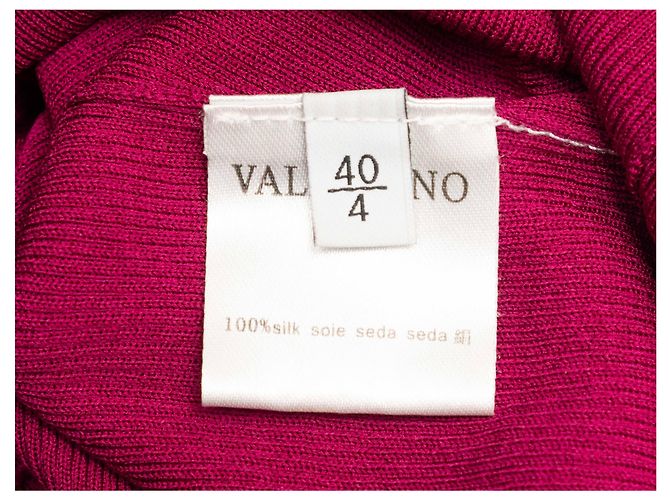 Valentino Garavani Himbeerfarbener Seiden-Cardigan von Valentino Größe IT 40 Pink - Ansicht 5