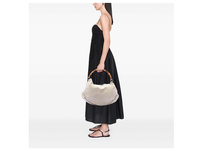 Borsa Gucci Guccissima Peggy Bamboo marrone - vista 6