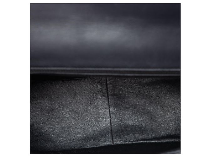 Borsa a tracolla Chanel Twist Crescent in vernice trapuntata e agnello nero - vista 4