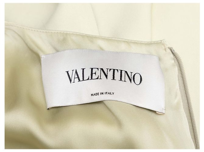 Valentino Garavani Valentino Kurzarmkleid in blassem Chartreuse Größe IT 46 Grün - Ansicht 4