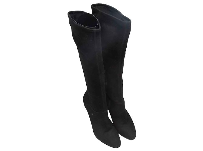 Botas altas de ante negro Prada Talla 37 - vista 2