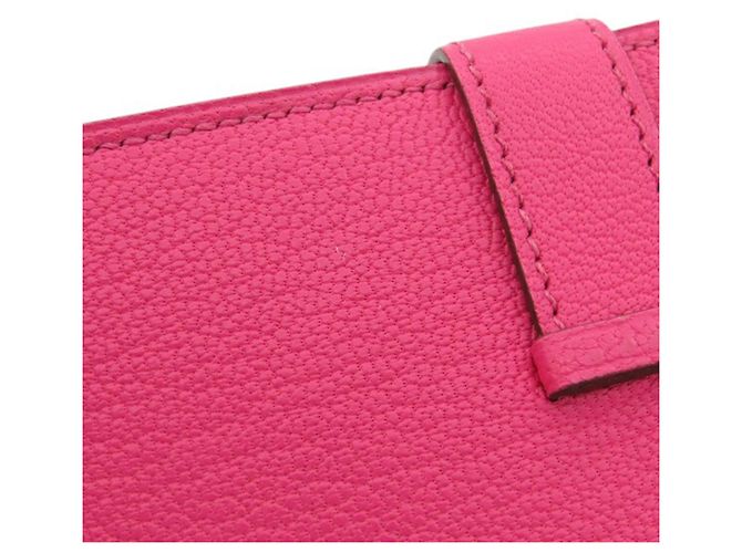Hermès Chevre Bearn Soufflet Bifold Long Wallet Rosa Pink - Ansicht 10