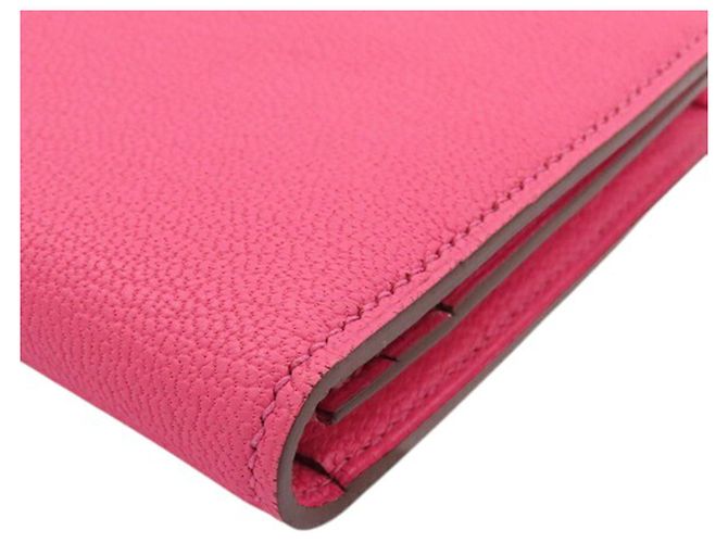 Hermès Chevre Bearn Soufflet Bifold Long Wallet Rosa Pink - Ansicht 11