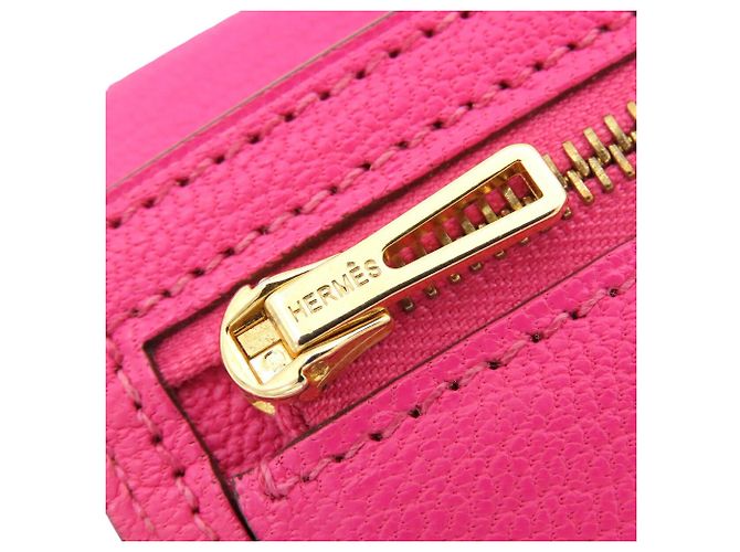 Hermès Chevre Bearn Soufflet Bifold Long Wallet Rosa Pink - Ansicht 12