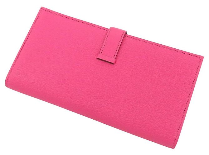 Hermès Chevre Bearn Soufflet Bifold Long Wallet Rosa Pink - Ansicht 2