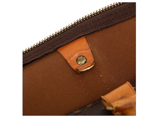 Borsa da viaggio marrone Louis Vuitton Monogram Keepall Bandouliere 55 - vista 6