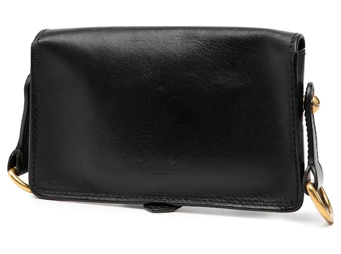 Saddle Mini borsa sella D Bee in pelle nera Dior Nero - vista 2