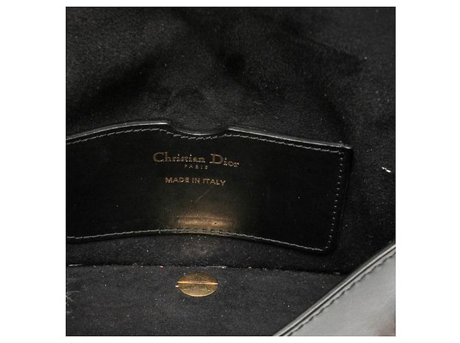 Saddle Mini borsa sella D Bee in pelle nera Dior Nero - vista 4