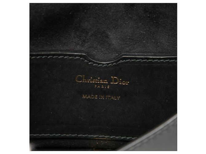 Saddle Mini borsa sella D Bee in pelle nera Dior Nero - vista 5