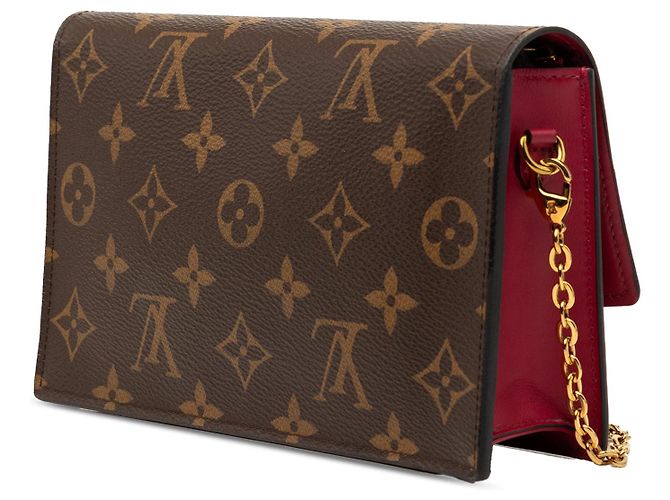 Portafoglio con catena e tracolla Louis Vuitton Monogram Flore marrone - vista 2