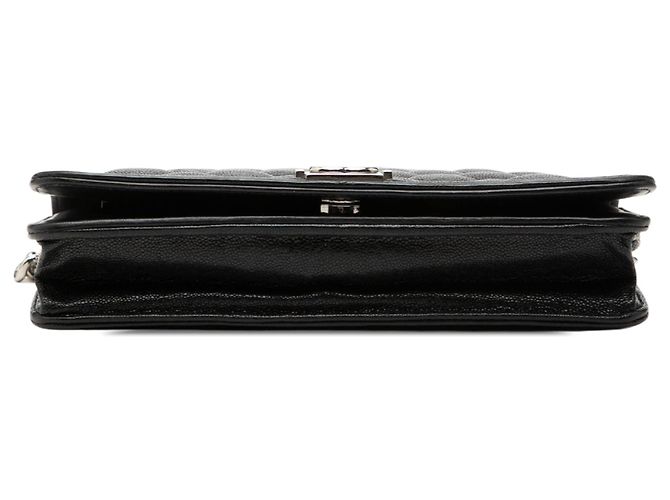 Mini borsa a tracolla Boy Chanel in caviar trapuntato nero - vista 3