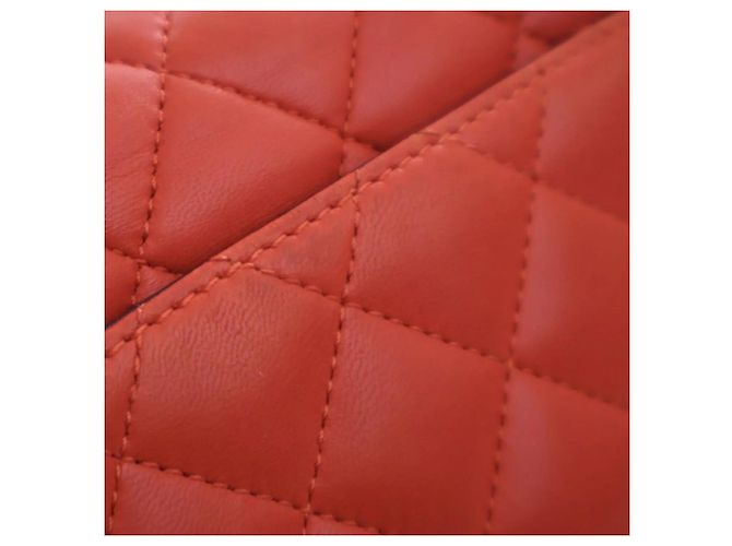 Borsa a tracolla Chanel Mini Quilted Lambskin Two Tone Day Flap rossa Rosso - vista 12