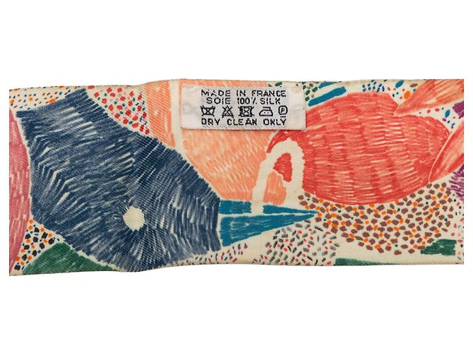 Foulard Twilly in seta Hermès Blue Chacun Fait Son Nid Scarves - vista 4