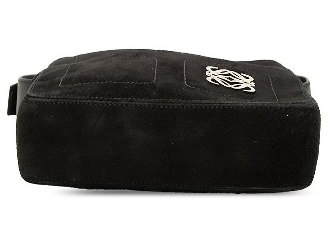 Borsa a tracolla in scamosciato nero LOEWE Anagram - vista 3