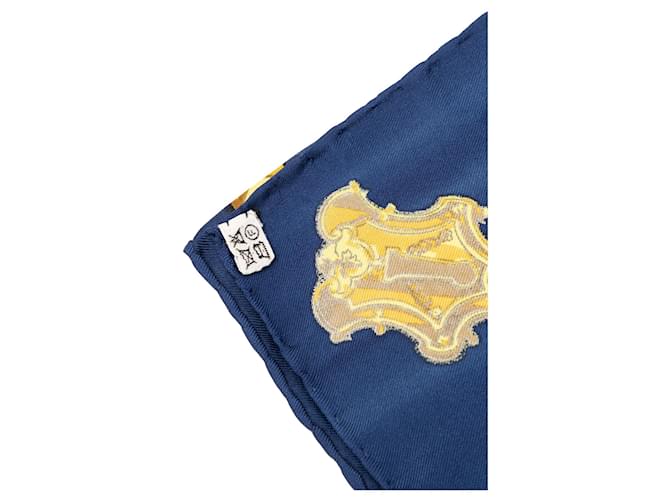 Sciarpa in seta Hermès Les Cles 90 blu - vista 6