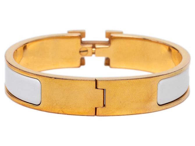 Pulsera Hermès Narrow Enamel Clic H Dorada PM Dorado - vista 3