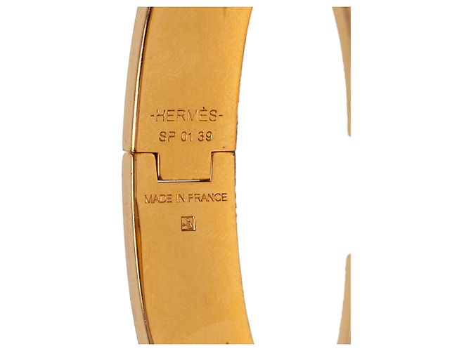 Pulsera Hermès Narrow Enamel Clic H Dorada PM Dorado - vista 4