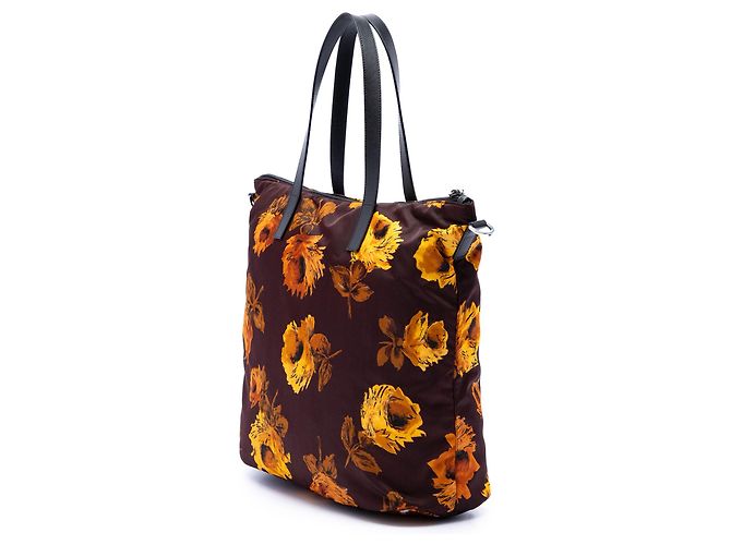 Borsa Satchel Prada Tessuto Stampato marrone - vista 2