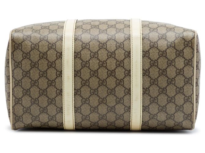 White Gucci Medium GG Supreme Joy Boston Bag - view 3