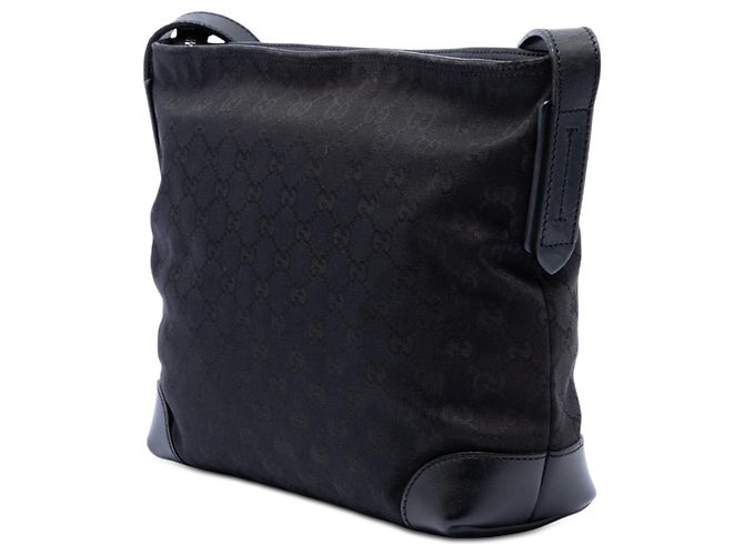 Borsa a tracolla Gucci GG Canvas Web nera Nero - vista 2