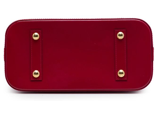 Borsa Louis Vuitton Monogram Vernis Alma PM rossa Rosso - vista 3