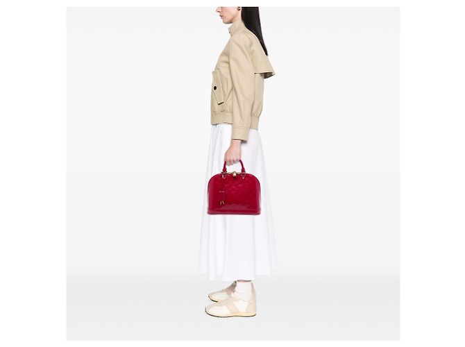 Borsa Louis Vuitton Monogram Vernis Alma PM rossa Rosso - vista 6