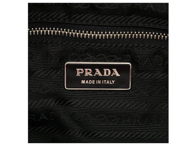 Borsa a tracolla Prada Vitello Daino con finiture in Tessuto nero - vista 5
