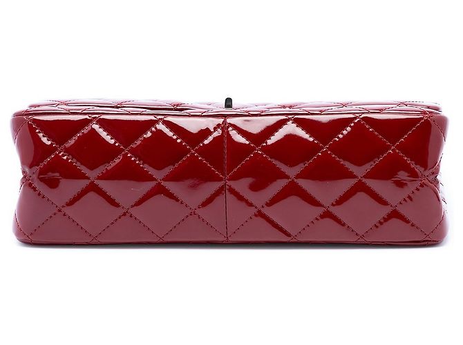 Borsa a tracolla Chanel Reissue 2.55 Double Flap in vernice trapuntata rossa 227 Rosso - vista 3