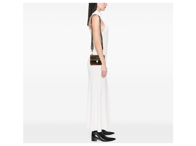 Custodia per smartphone e borsa a tracolla in nylon Re Prada verde con bordi in scamosciato - vista 6