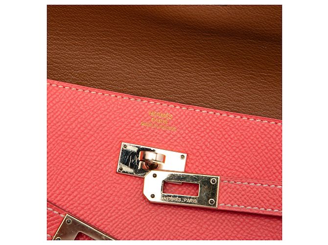 Cartera larga Kelly en Epsom rosa Hermès Carteras largas - vista 5